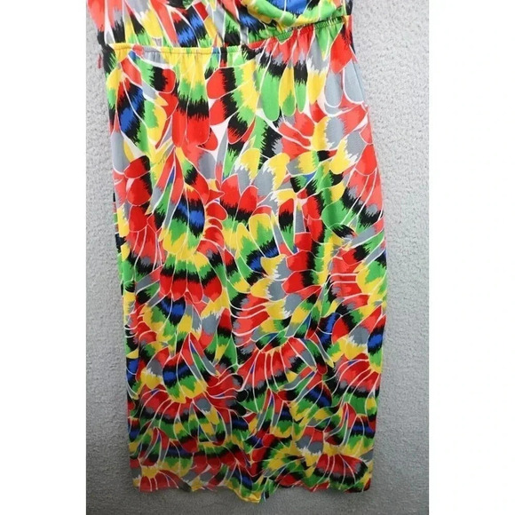 Magic Bold Flowy Maxi Dress-Size Large-V-Neck - Picture 6 of 11